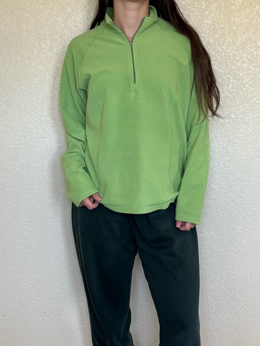 Vintage Green LL Bean Quarter Zip